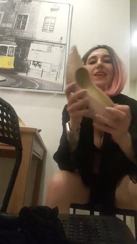 Lady Angela Old Smelly Heels Nylon Soles Nylon Feet