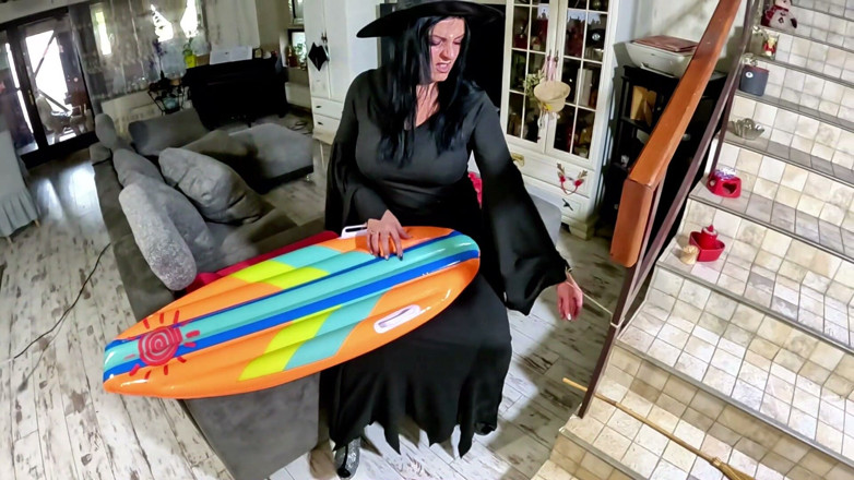 MilfyCalla: Dominant Witch Inflatable Fetish. Deepthroat, Doggy Creampie, Popping and Intense...