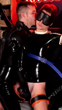 Bound Chastity Boy Gets Teased with Feet