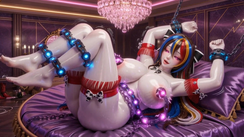 Stories&Anime: 3D Hentai Cowgirl Doll Bound by Smart Chains - Electronic Massage &amp;...