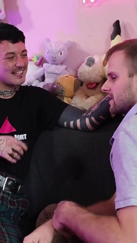 Cuckold with a Ftm: He Pegs Me Noochka Catches Us, Gets Turned on and Joins the Threesome