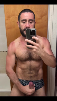 I Always Come Home Horny From Training and I Like to Touch My Dick in the Mirror