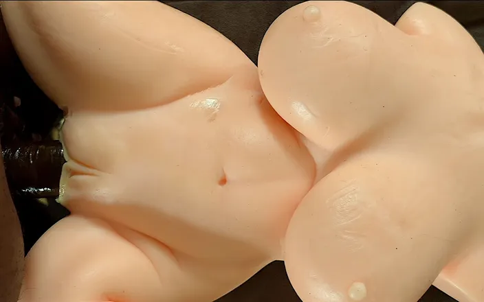 Jamdown26: Black Daddy Fucking Sex Doll Pussy Close and Jerking off...