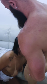 Naughty Guys on the Couch Sucking Each Other's Cocks While the Trans Woman Satisfies Herself by Giving Her Ass to Both of Them