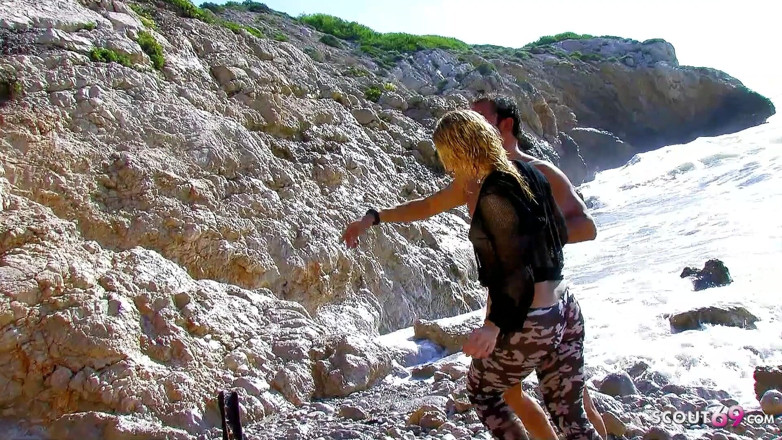 Full porn collection: Blonde skinny teen Cassandra ass fucked by angler on the...