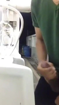 Excited Behind the Bathroom