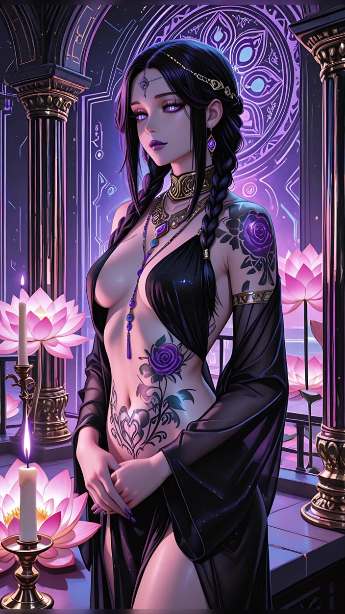 LustRender: This Seductive Burmese Beauty with Raven Black Bohemian Braid Hair...