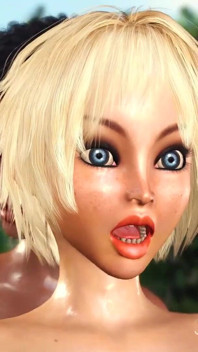 Žhavý venkovní sex! 3D černá shemale tvrdě šuká sexy studentku v luxusní vile