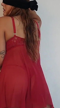 My lovely blindfold striptease