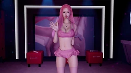 Gagică asiatică drăguță 3D dansează pentru tine