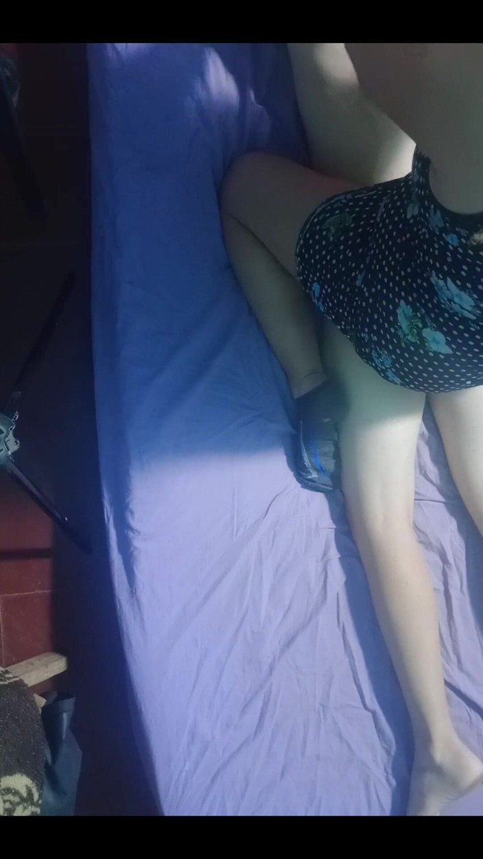 Fitcure1: Short Dress and Magic Hands on the Mattress