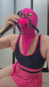 Sissy Kanisa Try on New Toy Nose Hook with Ball Gag
