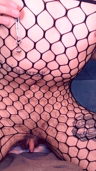 Nipple Bells Chiming with Every Touch, I Tease My Over-sensitive Nipples While My Dickclit Throbs for Round Two