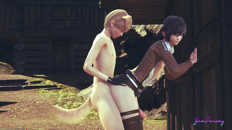 Yaoitube: Titans Yaoi Femboy - Eren đụ