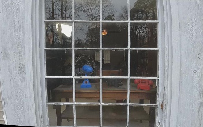 Jon Screcrow: Jon Scarecrow Peeping Tom View of Photoshoot Open Window Masturbation