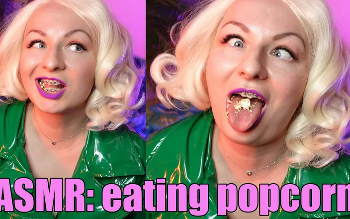 Arya Grander: ASMR food fetish popcorn