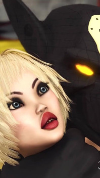 Nadržená mladá blondýnka tvrdě šuká sci-fi anubi v dominantní pyramidě