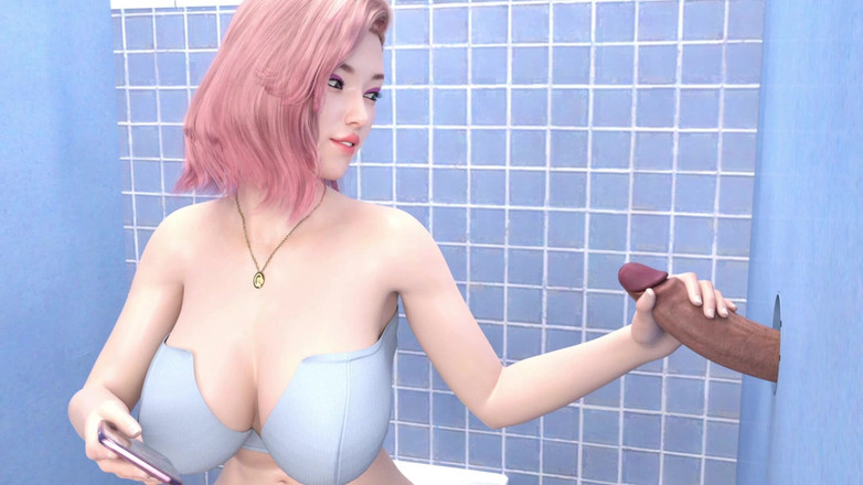 TransLure: Shemale Jane Glory Hole aftrekken en pijpbeurt van Seiko