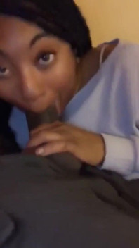 The Happiest Time Is When I Have His Big Black Dick in My Mouth Like and Subscribe Throat Goat