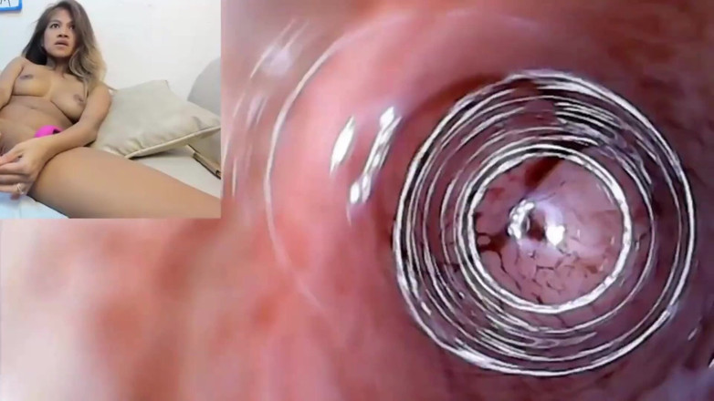 SexyGamingCouple: Endoscopa figa ripresa in cam di creampie sul suo mensile...