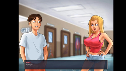 Lana Game plays: Summertime saga parte 12 - rubia tetona caliente Roxxy