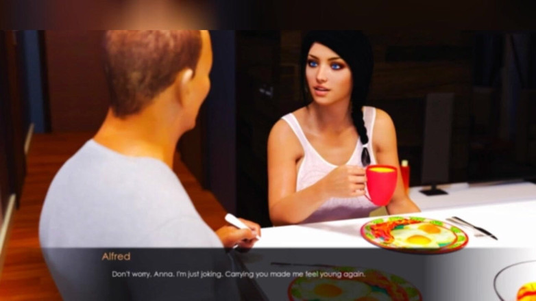 3DXXXTEEN2 Cartoon: Anna passe une nuit platonique avec Alfred. Dessin animé porno...
