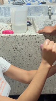 I Soap My Stepbrother's Cock Until I Suck It and I Get Very Horny Until I Ask My Tight Ass for a Nice Fuck