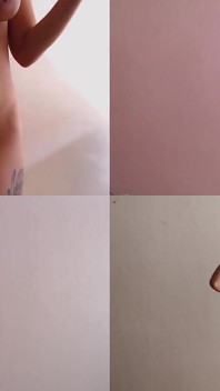 Posing Naked in 4 Screens