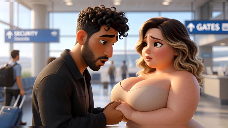 Stories&Anime: Tombul kız tatilde seks için uçtu - kısa filmi geri döndüreceğine...