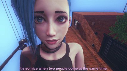 Waifu club 3D: Jinx reitet deinen schwanz pov