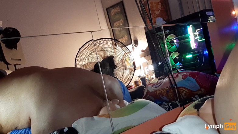 Lymph Guy: Disabled Gay Double-Penetrates himself and Cums