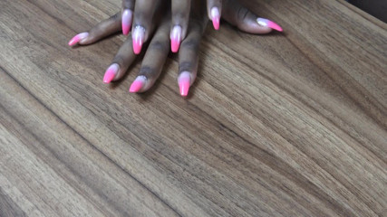 Solo Austria: Ebony hand & finger nails fetish