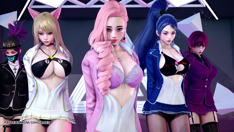 3D-Hentai Games: [MMD] STAYC - RAN2U Ahri Akali Kaisa Evelynn Seraphine hot striptease...