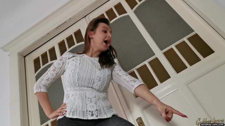 Goddess Lena: High heels trampling with my slave