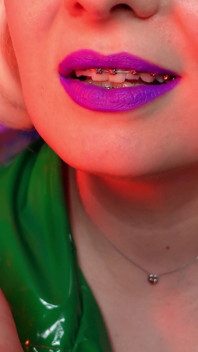 ASMR slowly lipstick tease