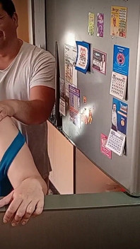 Fucking in the Kitchen with My Girlfriend's Slutty Stepmother