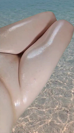 6 Hot Oil Cumming in the Water Shiny Thighs Feminine Delicious Legs thumbnail