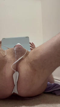 Estim Naked Shaved Cum
