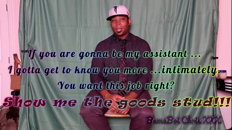 Blkbamaboi73: Big booty BBC jock interviews with pervert manager