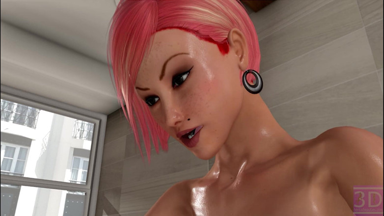 3D Hentai Beauties - Futa Edition: Tuvalette meme sikişi