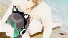 Yaoitube: Femboy Yaoi - Shin the Catboy är knullad på ett Beach.mp4