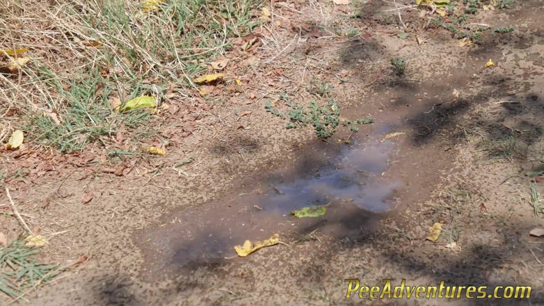 Pee Adventures: Čůrání ve stoje na polní cestě v přírodě