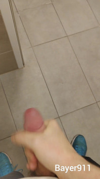 White Skinny Boy Risky Jerking in the Gyme Wc by Open Doors