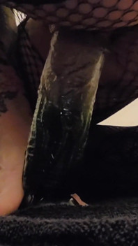 Goth Fishnets Dildo Fuck Amateur Pussy Masturbation Pale Tattoo Alt