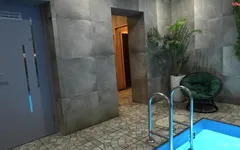 He's a Lucky Guy. He Fucks a Hot MILF and a Cute 18-year-old Girl in a Sauna!
