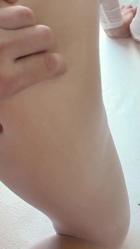 A Girl in White Tights Passionately Fucks and Sucks!