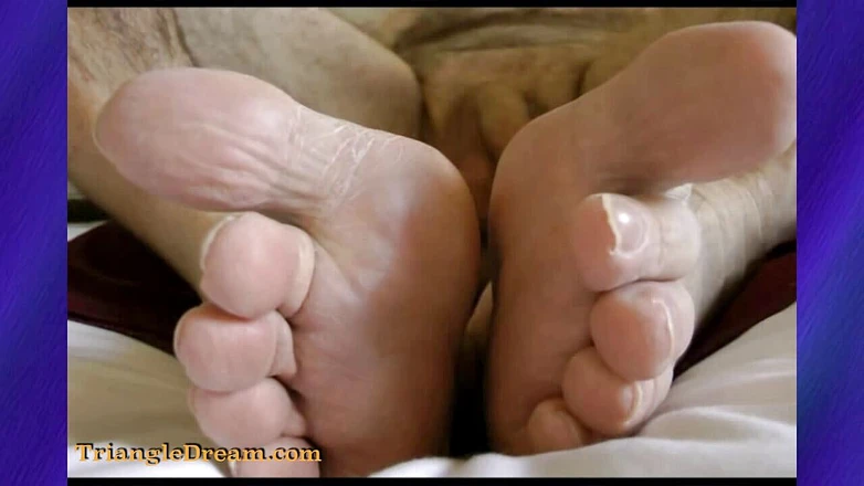 Coach Karl dude lodge: Coach Karl's bare feet with his bare balls