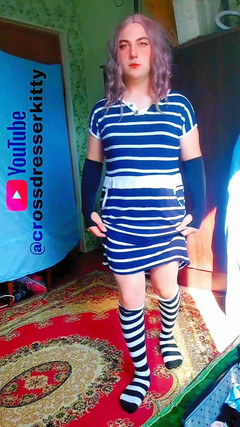 Kitty_Cross: Velký zadek Crossdresser Kitty Vaše šťavnatá děvka Femboy Model sexy manželka