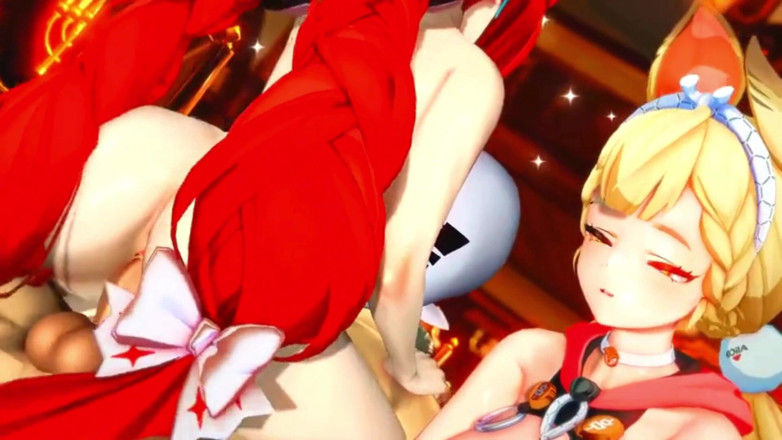 NSFWOtaku: Zenless Zone Zero - FFM Yuzuha i Alice Swap Cock and...