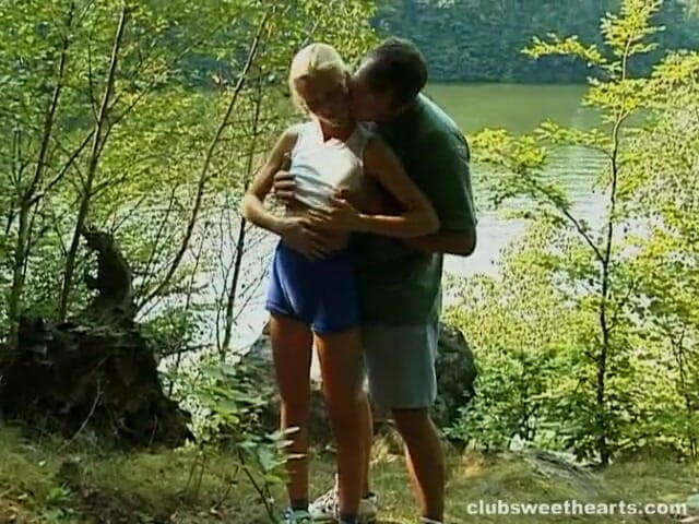 SkinnySweetHearts: Debbie Gets Fucked at the Side of the River